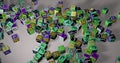 3d render of a idea symbol | 3D rendered cube label of English alphabet | Attached English alphabet on the surface of cube. colorf