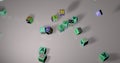 3d render of a idea symbol | 3D rendered cube label of English alphabet | Attached English alphabet on the surface of cube. colorf