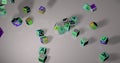 3d render of a idea symbol | 3D rendered cube label of English alphabet | Attached English alphabet on the surface of cube. colorf