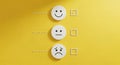 Customer Satisfaction Survey with Happy Face Selected Royalty Free Stock Photo