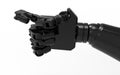 Black robotic palm 3D render