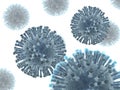 3d render illustration of a buch of coronaviruses ncov