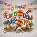 3D render illustration of Cinco de Mayo in a fun and cartoonish style