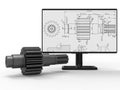 3D rendering - CAD of a shaft part