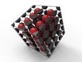 3D cube molecule structure