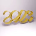 3d render illustration of date 2023 yellow color