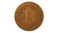 3D rendering - detailed Bitcoin coin