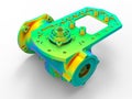 3D rendering - mechanical assembly FEA