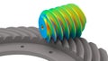 3D rendering - FEA spiral bevel gear assembly