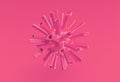 3D Render illustration Flu Corona virus Floating in Fluid Microscopic view Design