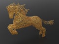 3D rendering - Golden horse award Royalty Free Stock Photo