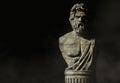 3d render illustration of greek male bust god