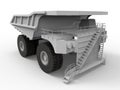 Grey mining truck Royalty Free Stock Photo