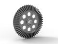 3D render - isolated detailed bevel gear