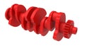 3D rendering - Isolated car camshaft