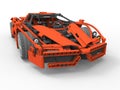 3D render illustration - lego race car