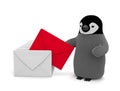Mailbox penguin Royalty Free Stock Photo