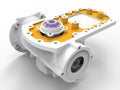 3D rendering - mechanical assembly housing