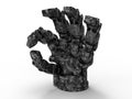 3D rendering - metal forged robotic hand