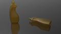 3D rendering - molded plastic bottle