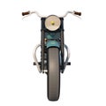 City urban motorcycle vitange 1950s 1- Front view white background 3D Rendering Ilustracion 3D