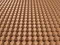 3D render - wooden Icosahedron array