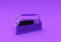 3D render illustration of the old vintage retro style radio receiver isolated on Purpple background