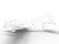 3D render - detailed outlined bomber plane