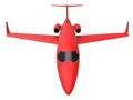 Red private jet front view Royalty Free Stock Photo