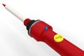 3D render illustration of a red soldering tool