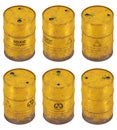 3d render illustration of a set of toxic waste drum barrels Royalty Free Stock Photo