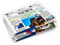 Stack of newspapers Royalty Free Stock Photo
