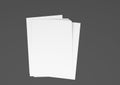 3d render illustration, stack of white blank paper