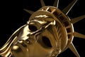 3d render illustration of Statue Of Liberty golden mask