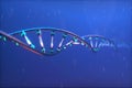 3D Render Illustration Technological DNA model Royalty Free Stock Photo