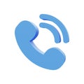 3d render illustration. Telephone icon