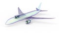 3D rendering - transparent airplane Royalty Free Stock Photo