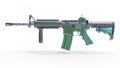 3D rendering - transparent assault rifle Royalty Free Stock Photo