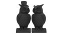 3D rendering - two black owl statuettes