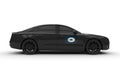 Side view - UBER Black car concept Royalty Free Stock Photo