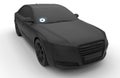 Uber black car 3D concept Royalty Free Stock Photo