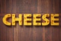 3d render illustration of the word cheese