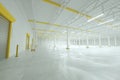 3D render Industrial racks, pallets, boxes, shelves with goods in huge storage rooms. Warehouse equipment, automotive warehouse,