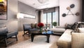 3D render of interior design