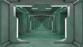 3d render interior. Futuristic hallway. Royalty Free Stock Photo