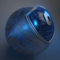 3d internet secuirty badge Royalty Free Stock Photo