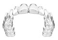 3d render of invisalign removable and invisible retainer Royalty Free Stock Photo