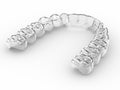 3d render of invisalign removable retainer Royalty Free Stock Photo