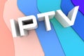 3D render . IPTV . Online television broadcasting . Technology concept Royalty Free Stock Photo