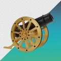 3D render islam Cannon for Decoration., clipping paht Royalty Free Stock Photo